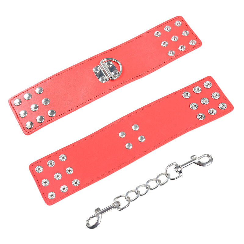 Ohmama Fetish-Cătușe Roșii cu Închidere Snap-Metal 10 img 114545 4c42f93b834cbd862625e4d88e6154a2 1