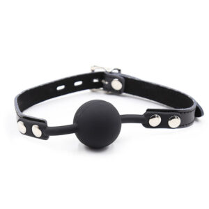 Ohmama Fetish-Ball Gag din Silicon cu Curea din Imitatie Piele - imagine 8