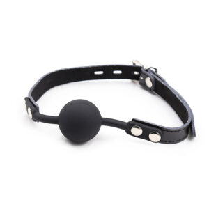 Ohmama Fetish-Ball Gag din Silicon cu Curea din Imitatie Piele - imagine 7