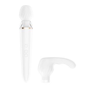 Satisfyer Wand-Double Wand-er App White-Silicon, 12 Trepte - imagine 5