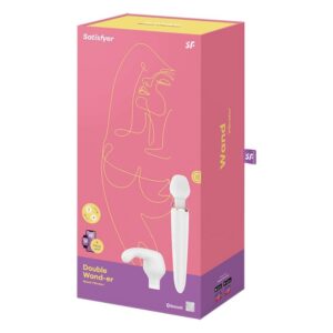 Satisfyer Wand-Double Wand-er App White-Silicon, 12 Trepte - imagine 4