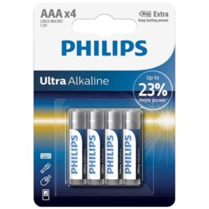 Philips-Baterie Ultra Alcalină Aaa LR03, 4 Bucăți 2 Philips-Baterie Ultra Alcalină Aaa LR03, 4 Bucăți - imagine 1