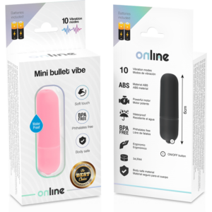 Online-Mini Bullet Vibe Roz-ABS, 10 Trepte, Waterproof - imagine 3