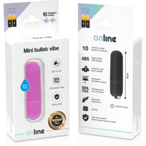 Online-Mini Bullet Vibe Violet-ABS, 10 Trepte, Waterproof 7 Online-Mini Bullet Vibe Violet-ABS, 10 Trepte, Waterproof - imagine 3