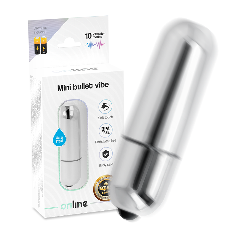 Online-Mini Bullet Vibe Silver-ABS, 10 Trepte, Waterproof 4 img 115734 ce7bbda2464f9f8197c32fa034dee335 1