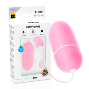Online-Ou Vibrator Rezistent la Apă Roz-Silicon, 10 Trepte - imagine 4