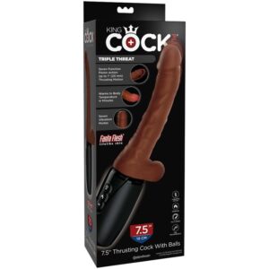 King Cock-Plus Triple Threat Tonalitate Maro-TPE, 7 Trepte 15 King Cock-Plus Triple Threat Tonalitate Maro-TPE, 7 Trepte - imagine 6