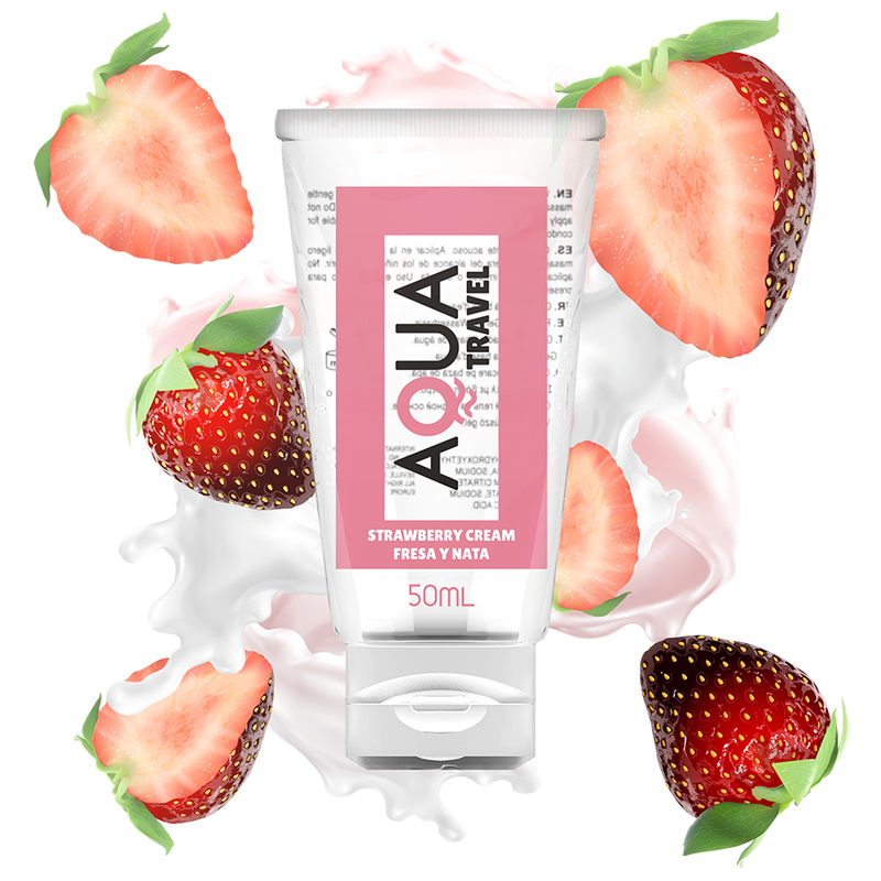 Aqua Travel-Lubrifiant pe Bază de Apă Aromă Strawberry Cream 1 Aqua Travel-Lubrifiant pe Bază de Apă Aromă Strawberry Cream · Lubrifiant