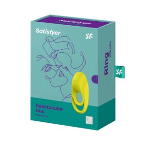 Satisfyer Ring-Spectacular Duo Ring Vibrator Galben-Silicon, 12 5 Satisfyer Ring-Spectacular Duo Ring Vibrator Galben-Silicon, 12 - imagine 2
