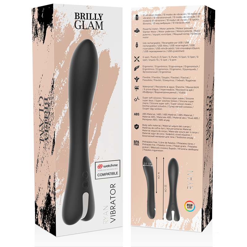 Brilly Glam-Ryan Vibrator + Watchme Telecomandă-Silicon, 10 Trepte · Vibratoare (imaginea 8)