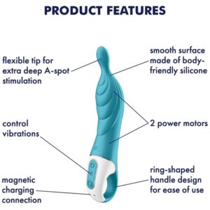 Satisfyer Vibrator-Amazing 2 A-spot Vibrator Turquoise-Silicon 8 Satisfyer Vibrator-Amazing 2 A-spot Vibrator Turquoise-Silicon - imagine 4