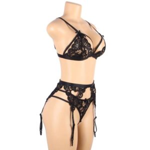 Subblime - Set 3 Piese Sutien + Jarretelă + Tanga /, S/M/L/XL - imagine 9