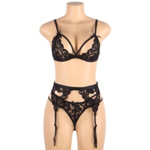 Subblime - Set 3 Piese Sutien + Jarretelă + Tanga /, S/M/L/XL - imagine 10