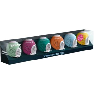 Satisfyer Eggs-Set 6 Ouă Masturbatoare Eggcited Hydro-active-TPE · Kituri Jucarii (imaginea 2)