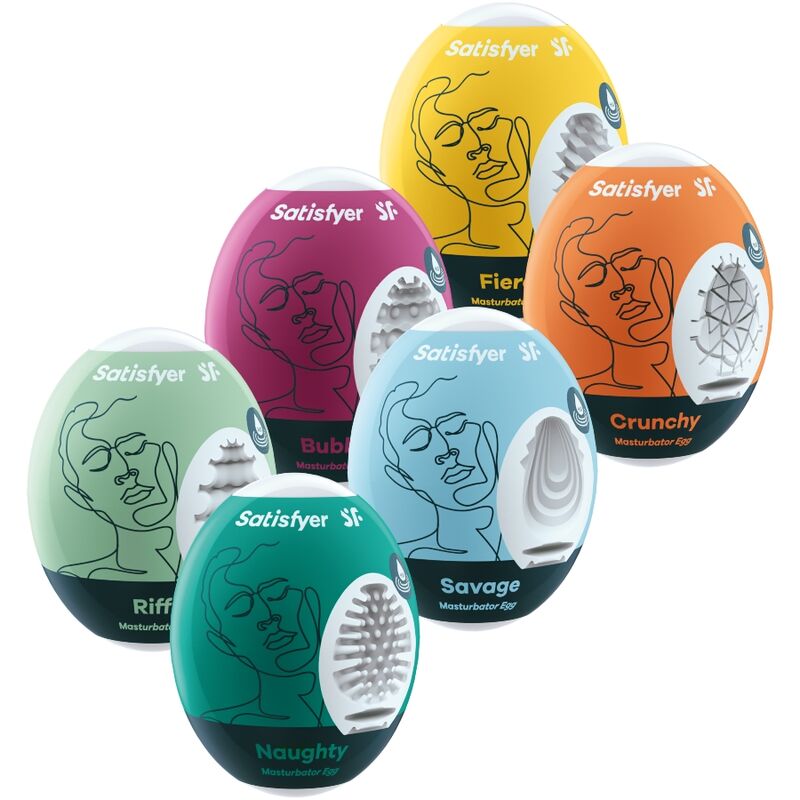 Satisfyer Eggs-Set 6 Ouă Masturbatoare Eggcited Hydro-active-TPE 1 Satisfyer Eggs-Set 6 Ouă Masturbatoare Eggcited Hydro-active-TPE · Kituri Jucarii