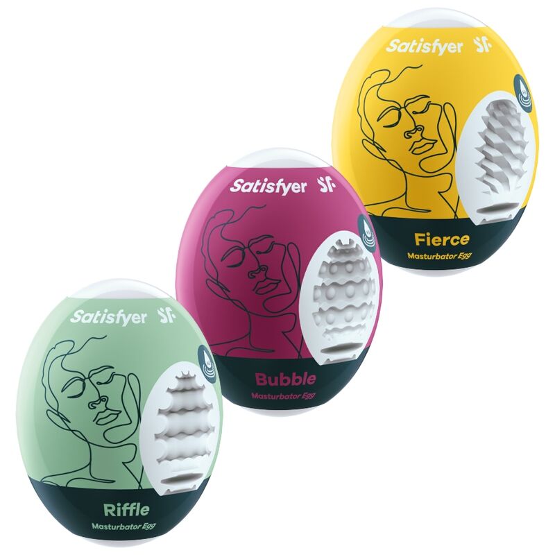 Satisfyer Eggs-3 Ouă Masturbatoare Riffle, Bubble & Fierce-TPE 1 img 119764 60f9c4058dad6d46422240e8a87234f4 1