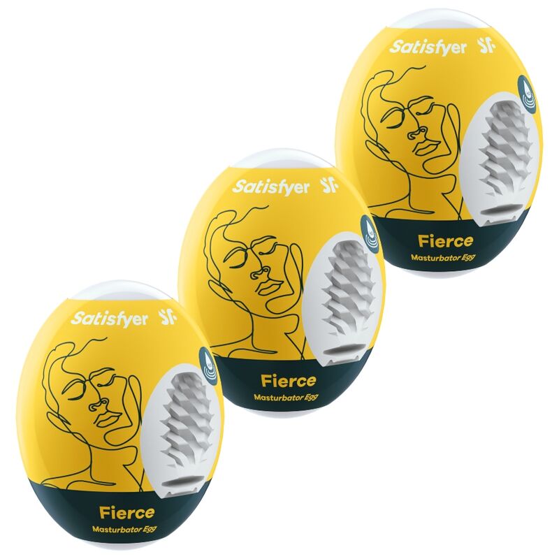 Satisfyer Eggs-Set de 3 Masturbatoare Egg Fierce-TPE 1 Satisfyer Eggs-Set de 3 Masturbatoare Egg Fierce-TPE · Kituri Jucarii