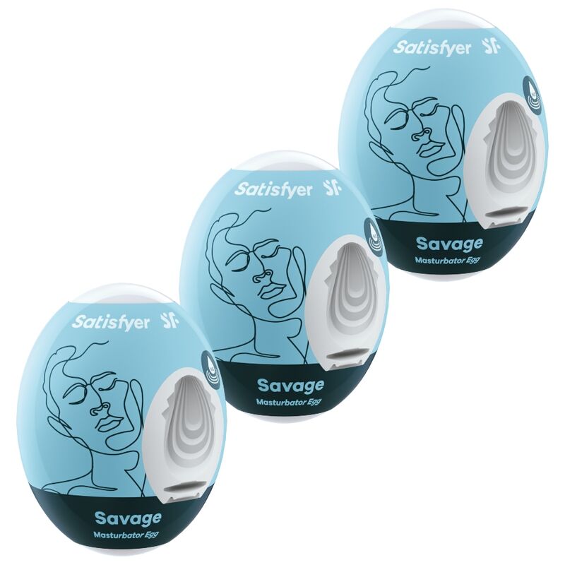 Satisfyer Eggs-3 Ouă Masturbatoare Savage-TPE 1 Satisfyer Eggs-3 Ouă Masturbatoare Savage-TPE · Kituri Jucarii