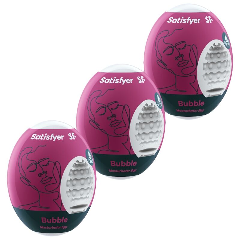 Satisfyer Eggs-3 Ouă Masturbatoare Bubble-TPE 1 Satisfyer Eggs-3 Ouă Masturbatoare Bubble-TPE · Kituri Jucarii