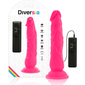 Diversia-Dildo Vibrator Flexibil Roz 21 cm -o- 4.9 cm-TPE - imagine 6