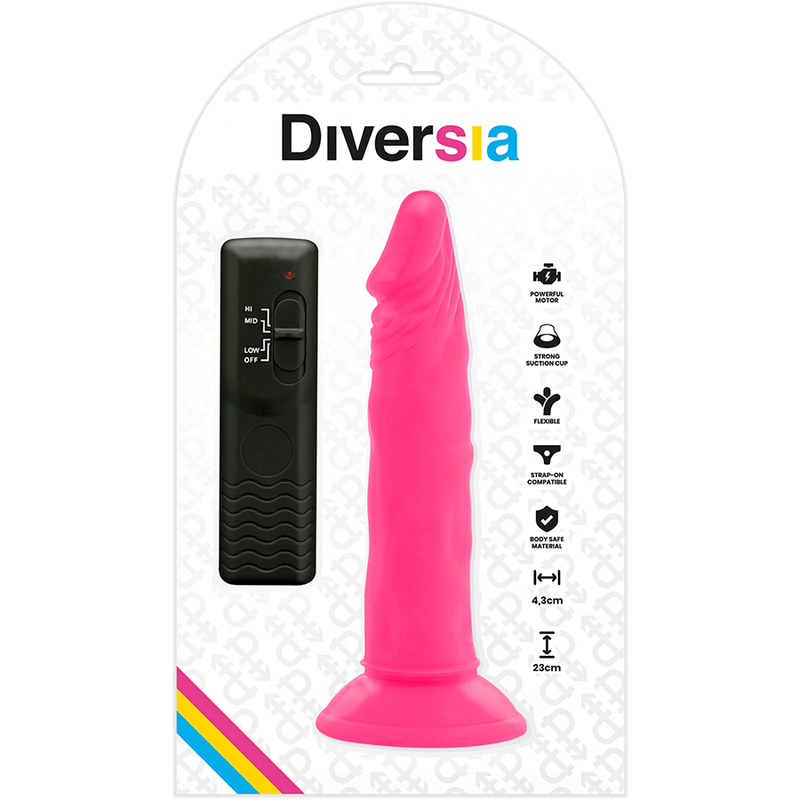 Diversia-Dildo Vibrator Flexibil Roz 23 cm -o- 4.3 cm-TPE 3 img 120229 48c056465c0969176f3a52582f8d1c02 1