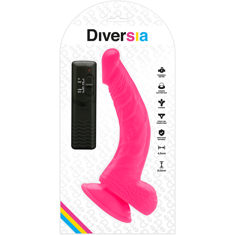 Diversia-Dildo Vibrant Flexibil Roz 21.5 cm - 4.5 cm-TPE 7 img 120243 4abc4e2ab0a7fea05a00f8cbfaa17058 1