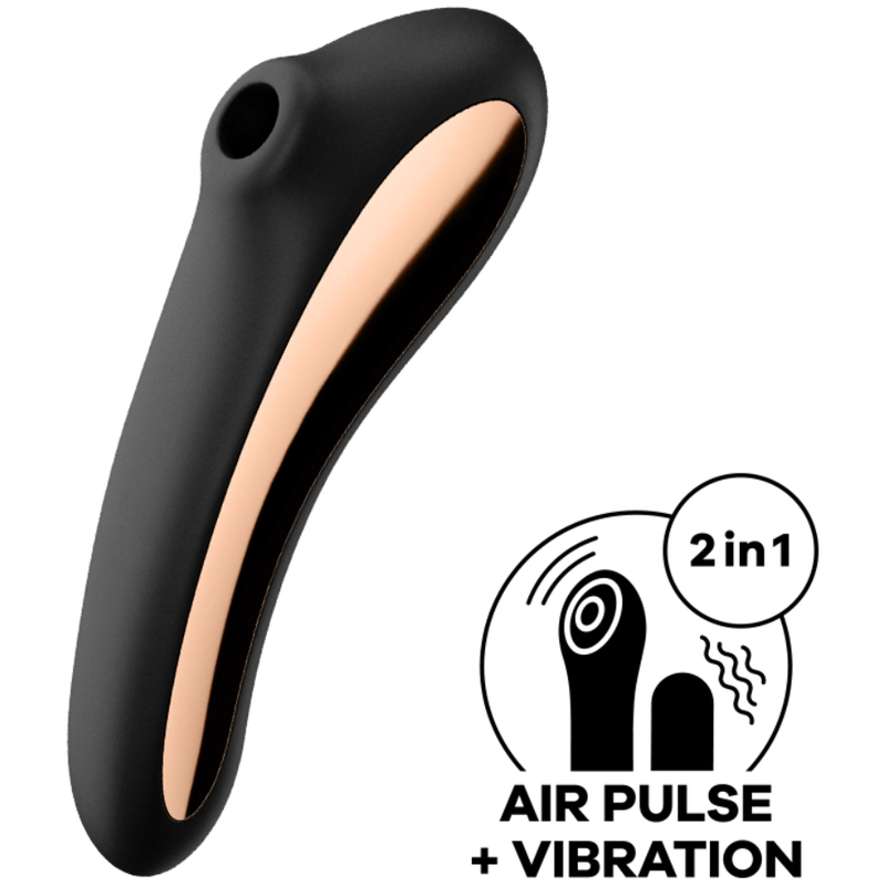 Satisfyer Air Pulse-Dual Kiss Air Pulse Vibrator Negru-Silicon 2 img 120730 426505307f3028eab5473d7e0ffaaaee 1