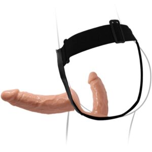 Baile Harness Collection-Dildo Dublu Ultra Pasionat cu Ham-TPR - imagine 4