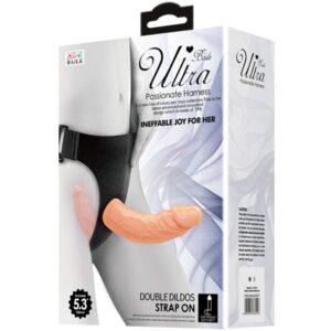 Baile Harness Collection-Dildo Dublu Ultra Pasionat cu Ham-TPR - imagine 3