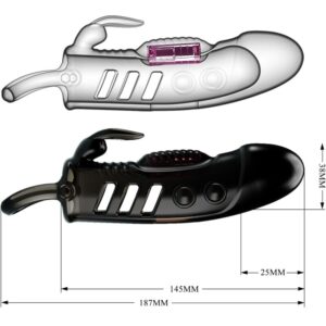 For Him-Sloane Rabbit Teacă pentru Penis Negru-TPR 10 For Him-Sloane Rabbit Teacă pentru Penis Negru-TPR - imagine 5