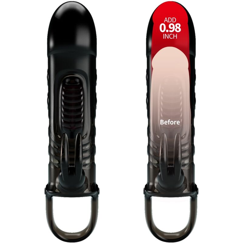 For Him-Sloane Rabbit Teacă pentru Penis Negru-TPR 4 img 121066 30c08f33ee50124d7c7d6c812994a2d6 1