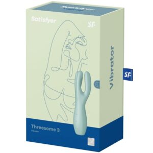 Satisfyer-Threesome 3 Vibrator - Mint, Roz/Verde-Silicon, 12 - imagine 4