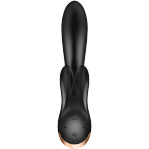 Satisfyer-Double Flex Vibrator App - Black, Alb/Negru-Silicon - imagine 4