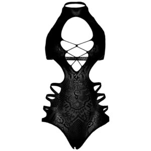 Leg Avenue Bodystockings-Body Decupat cu Bretele din Dantelă One 11 Leg Avenue Bodystockings-Body Decupat cu Bretele din Dantelă One - imagine 5