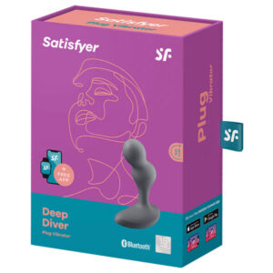 Satisfyer-Deep Diver Vibrating Plug App - Blue, Albastru/Gri-12 - imagine 3