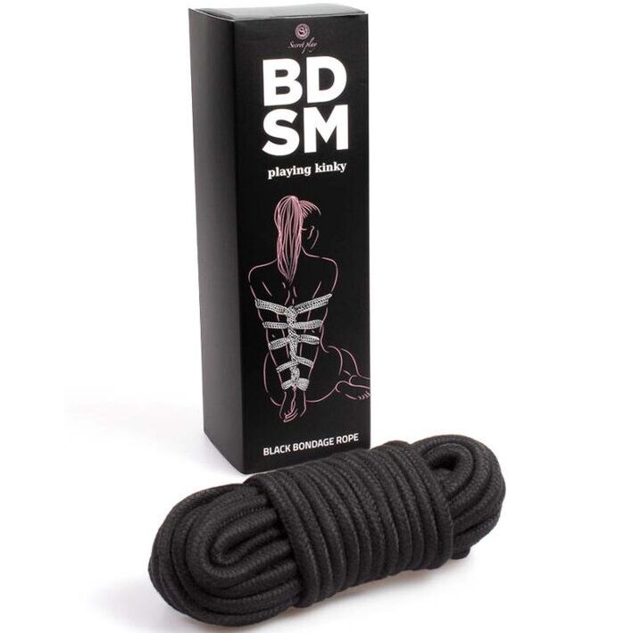 Secretplay 100% Fetish-Colecția Bdsm Funie Bondage Neagră 6 img 124677 15a044de48c8689180f39ad883d21462 1