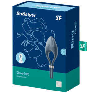 Satisfyer-Duelist Inel Vibrator, Albastru/Gri-Silicon, 12 Trepte - imagine 4