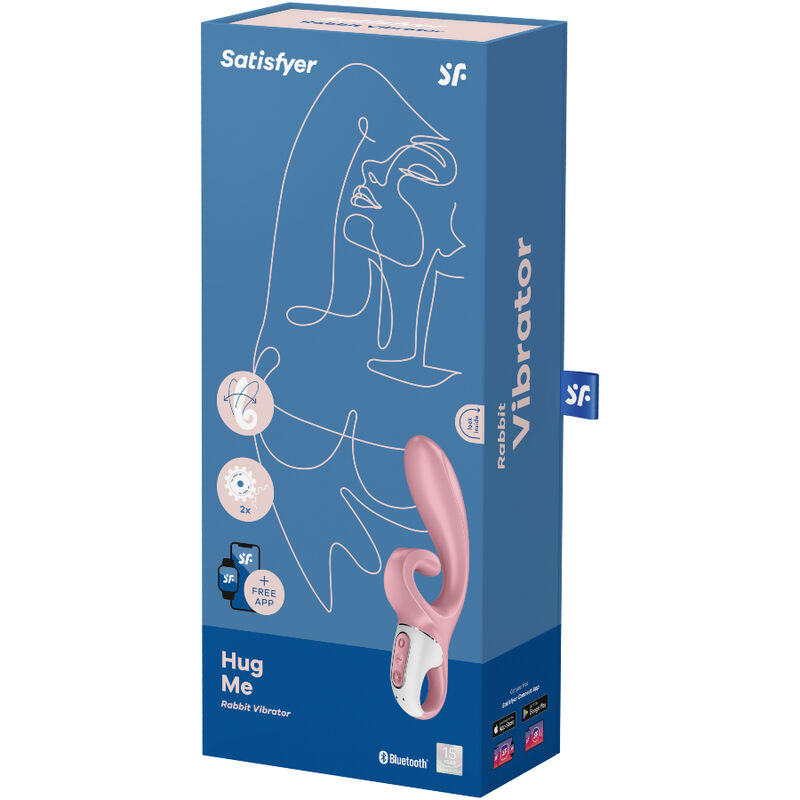 Satisfyer Hug Me Rabbit Vibrator App-Pink, Roz-Silicon 3 img 125751 ea6259a83268135c969988d8571c191c 1