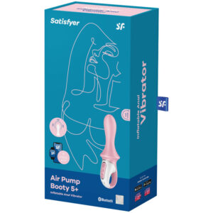 Satisfyer-Air Pump Booty 5+ Vibrator Anal Gonflabil Roz-Silicon - imagine 4