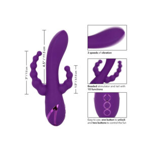 Calexotics-Long Beach Bootylicious Purple Vibrator Triplu 14 Calexotics-Long Beach Bootylicious Purple Vibrator Triplu - imagine 7