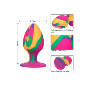 Calexotics-Cheeky Plug Anal Mare Tie-dye-Silicon, Ventuza - imagine 3