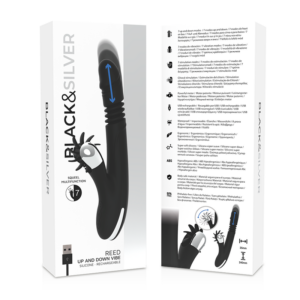 Black&silver-Bunny Reed Up & Down Vibe-Silicon, 7 Trepte 12 Black&silver-Bunny Reed Up & Down Vibe-Silicon, 7 Trepte - imagine 3