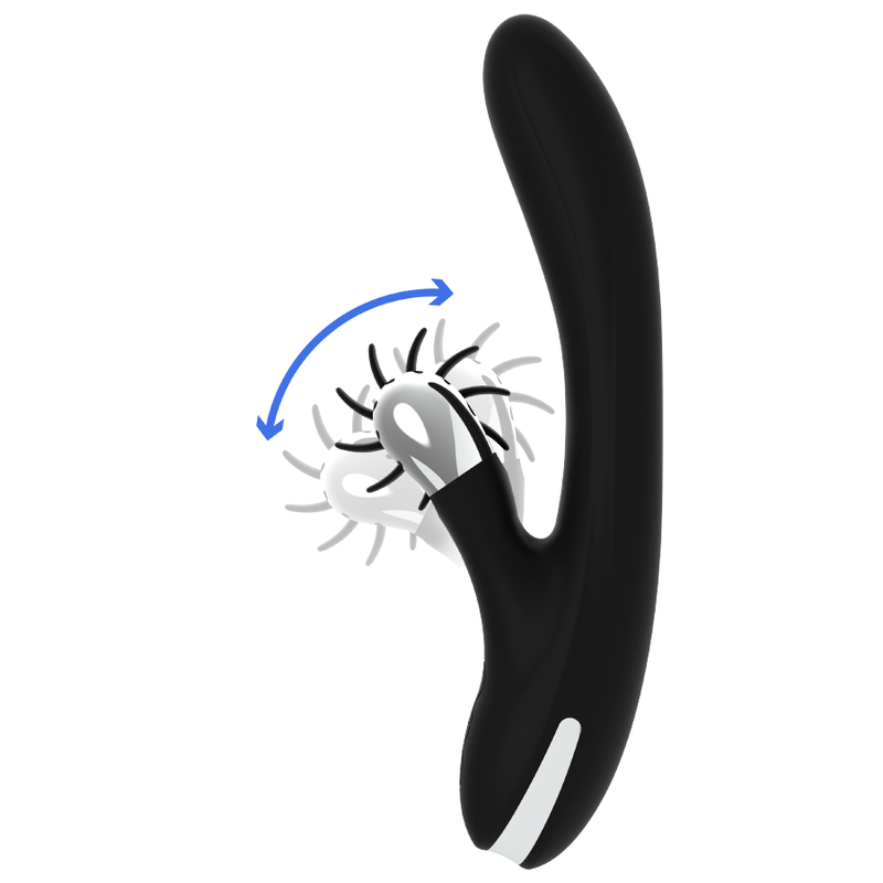 Black&silver-Bunny Johnny Vibrating Vibe-Silicon, 7 Trepte
