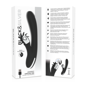 Black&silver-Bunny Johnny Vibrating Vibe-Silicon, 7 Trepte — BLACK&SILVER · Vibratoare (imaginea 4)