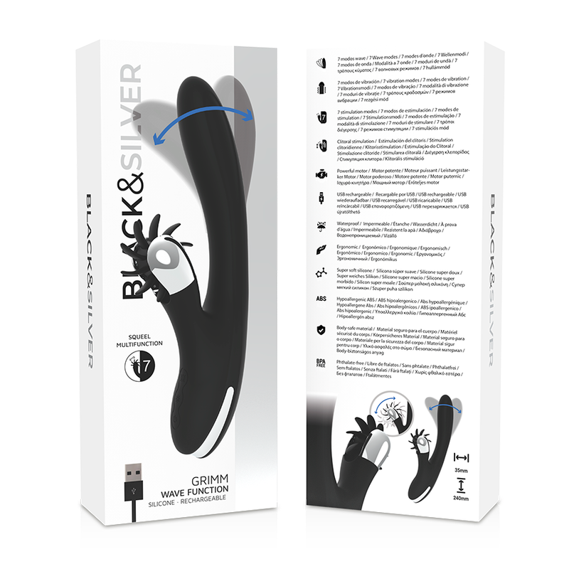 Black&silver-Bunny Grimm Wave Function-Silicon, 7 Trepte — BLACK&SILVER · Vibratoare (imaginea 3)