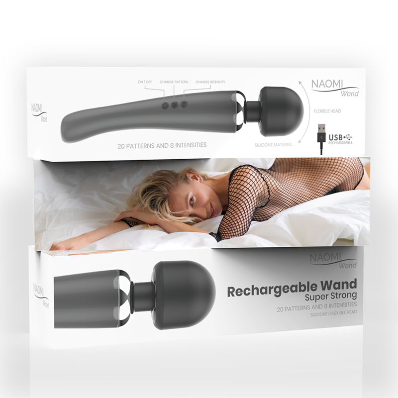 Naomi Wand-Aparat de Masaj Super Puternic-Silicon, 12 Trepte 3 Naomi Wand-Aparat de Masaj Super Puternic-Silicon, 12 Trepte · Vibratoare (imaginea 3)