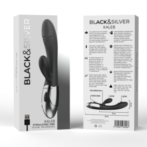 Black&silver-Kaleb Vibrator Stimulant-Silicon, 10 Trepte 13 Black&silver-Kaleb Vibrator Stimulant-Silicon, 10 Trepte - imagine 5