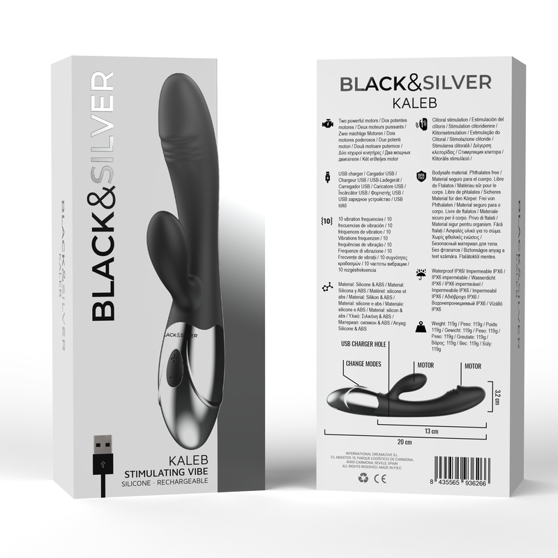 Black&silver-Kaleb Vibrator Stimulant-Silicon, 10 Trepte 5 img 129489 28965b73e500a3dfd553e434f4346a50 1