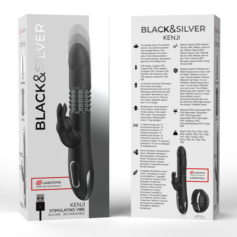 Black&silver-Kenji Up & Down Rabbit Vibrator + Telecomandă 6 img 129506 7da1bc2da279ea6975cfcbddf74e0945 1