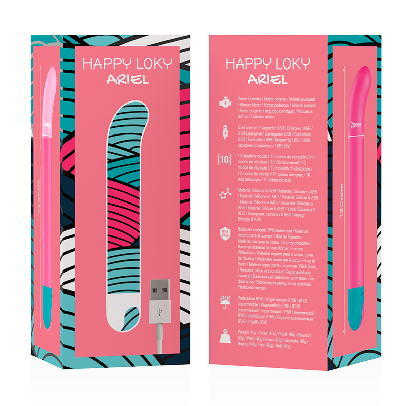 Happy Loky-Ariel G-spot Vibrator-Silicon, 10 Trepte, Reincarcabil 5 img 129650 0f7353acf62f48aca67b559833cdb682 1